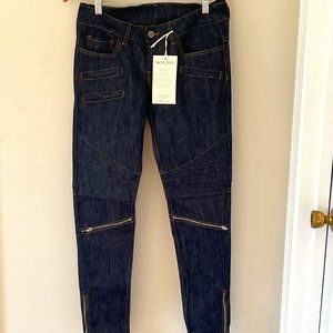 Skylton Blue Moto Denim NWT Size 30